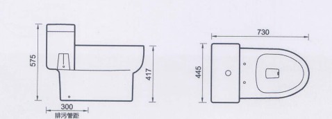 型号:ab1215-30cm (畅销品)        品名:喷射虹吸式单体马桶 尺寸